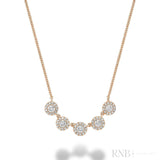 Multi Halos Diamond Necklace