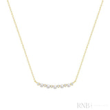 Cultured Pearl & Diamond Bar Necklace