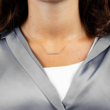 Bar Diamond Milgrain Necklace