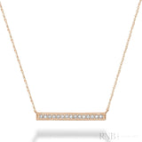 Bar Diamond Milgrain Necklace