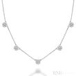 Cluster Drop Diamond Necklace