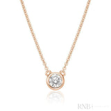 Bezel Set Diamond Necklace
