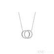Double Circle Diamond Necklace