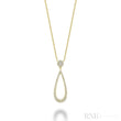 Pear Shape Drop Halo Diamond Necklace