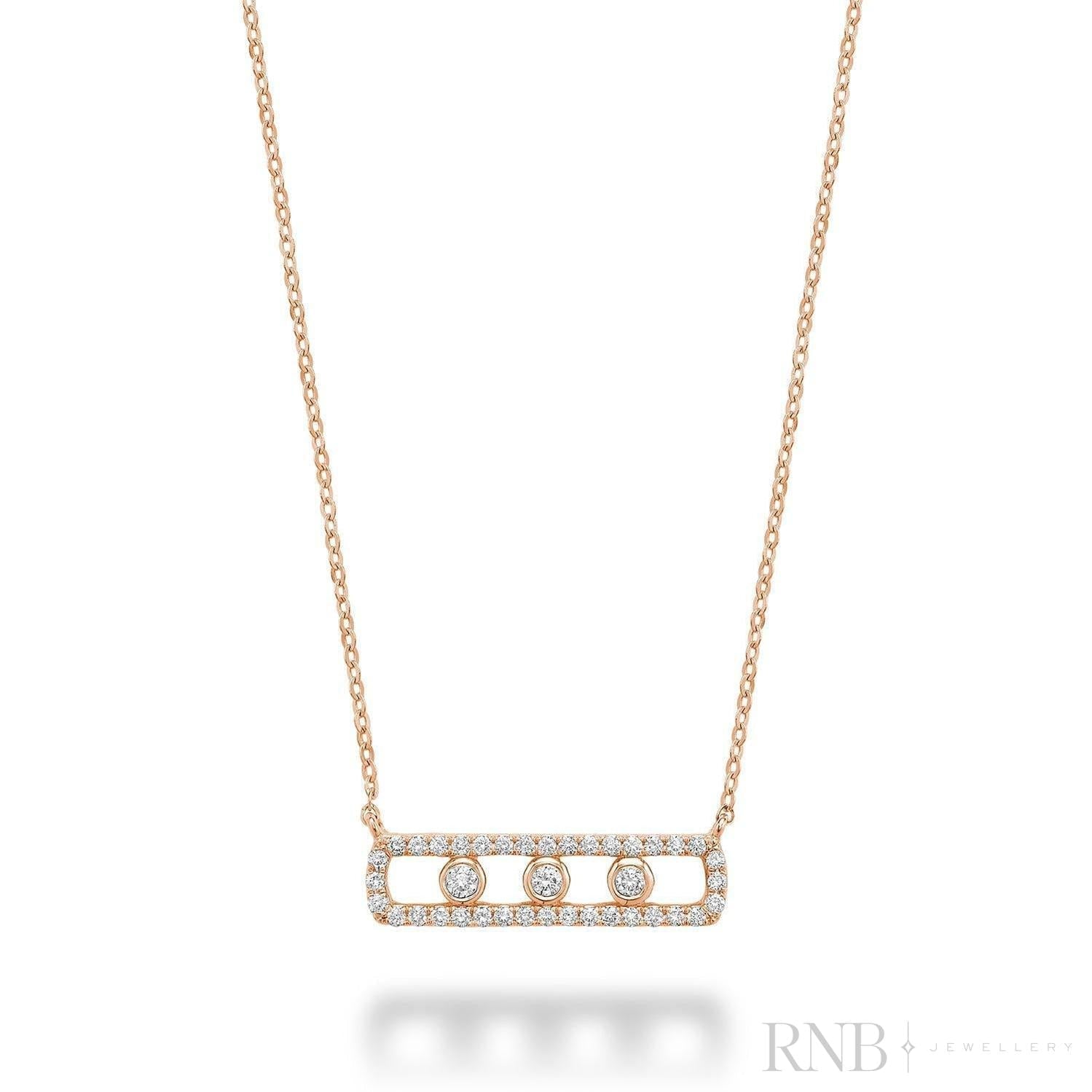 Trinity Bar Diamond Necklace