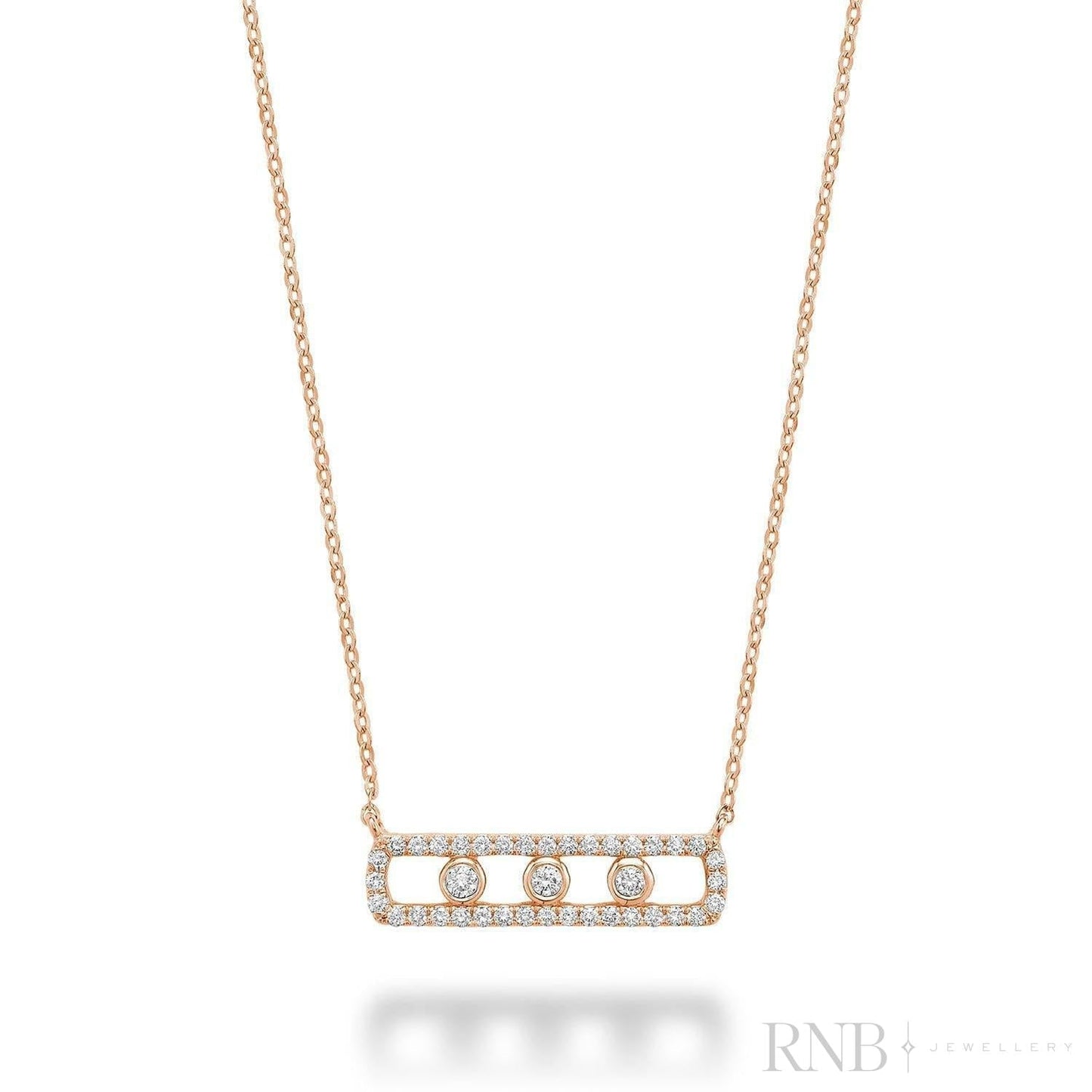Trinity Bar Diamond Necklace