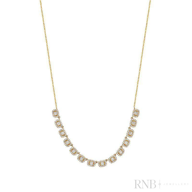 Diamond Baguette Necklace