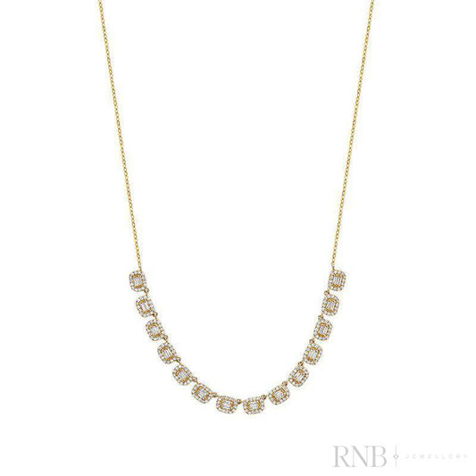Diamond Baguette Necklace