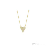 Pave Heart Diamond Necklace