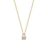 Mini Lock Diamond Pendant