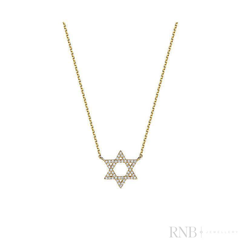 Small Star Of David Diamond Necklace