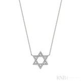 Medium Star Of David Diamond Necklace