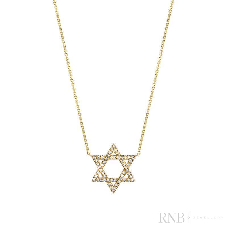 Medium Star Of David Diamond Necklace