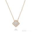 Square Milgrain Diamond Necklace
