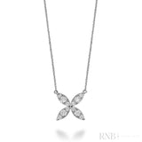 Marquise Flower Diamond Necklace