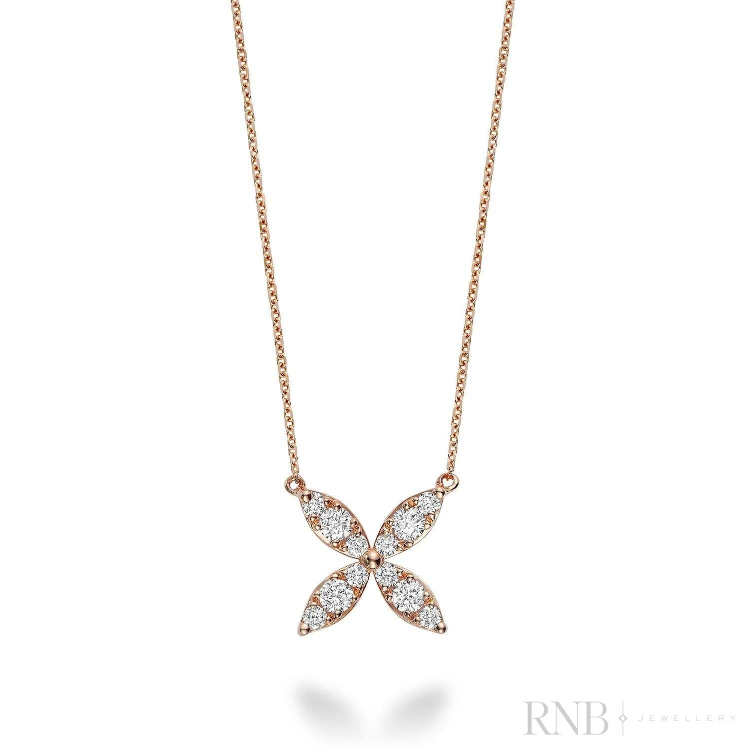 Marquise Flower Diamond Necklace