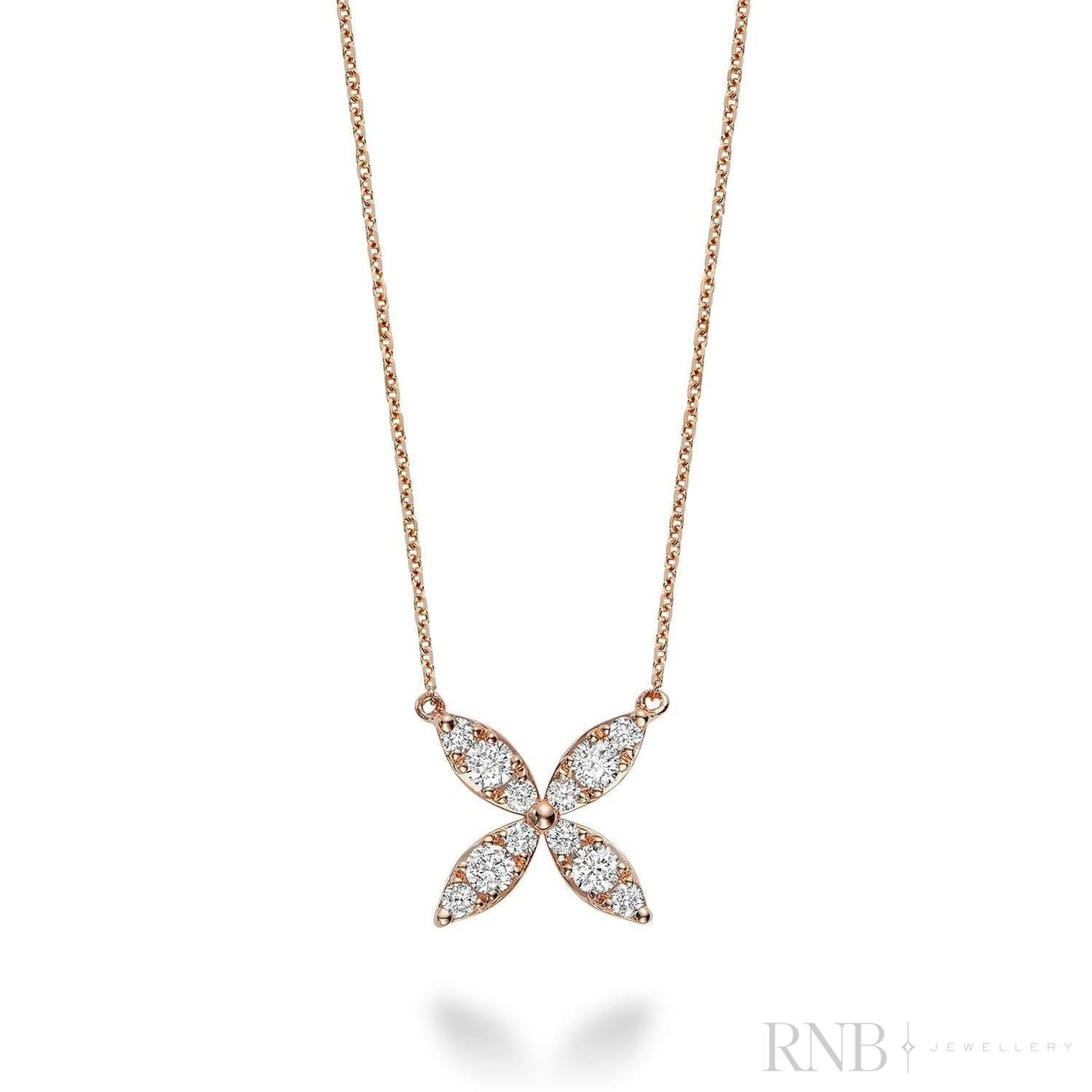 Marquise Flower Diamond Necklace
