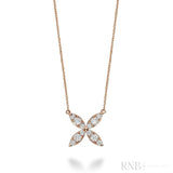 Marquise Flower Diamond Necklace