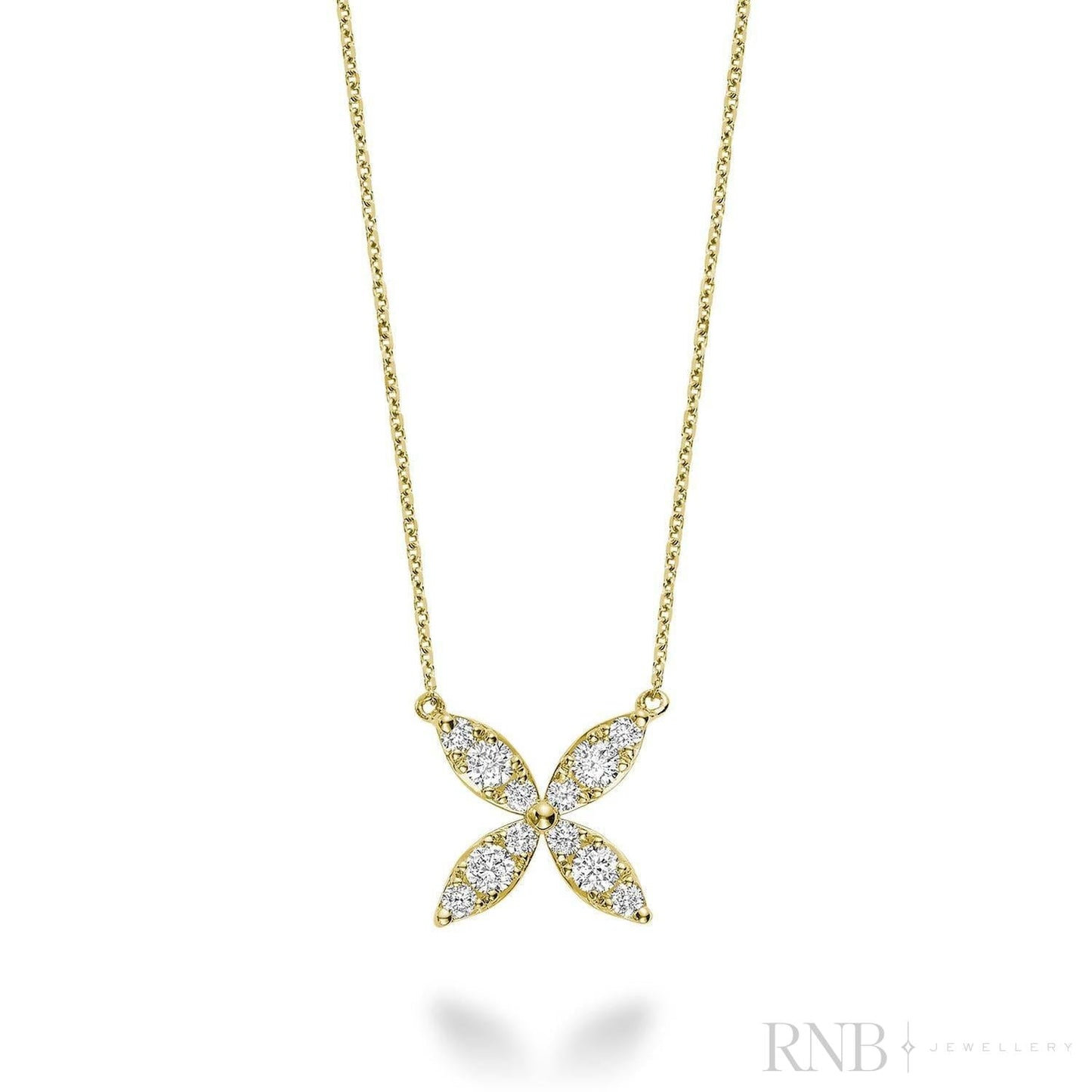Marquise Flower Diamond Necklace