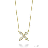 Marquise Flower Diamond Necklace