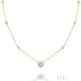 Cluster with Diamond By the Yard Necklace