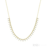 Cleopatra Baguette & Round Diamond Necklace