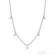 Round Diamond Station Necklace
