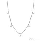 Round Diamond Station Necklace