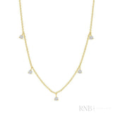 Round Diamond Station Necklace