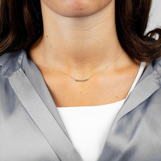 Bar Bezel Diamond Necklace
