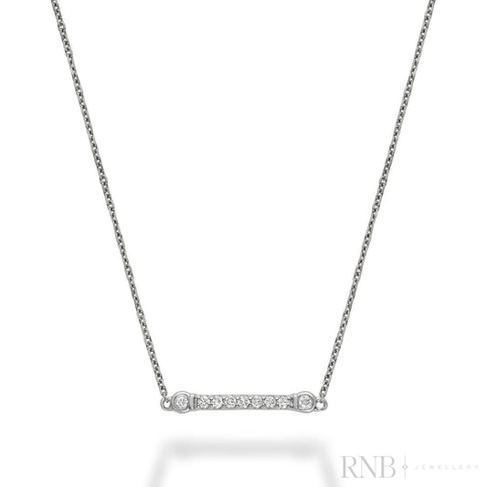 Bar Bezel Diamond Necklace