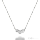 Trinity Bezel Diamond Necklace