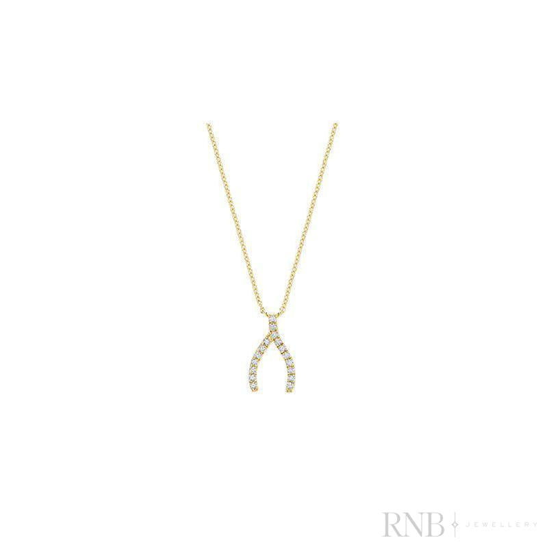 Wish Bone Diamond Necklace