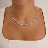 Lab Grown Tennis Necklace