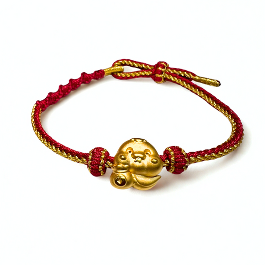 24K Gold Bracelet Chinese Zodiac (Snake)