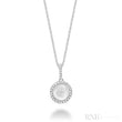 Cultured  Pearl & Halo Diamond Pendant
