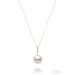 Cultured  Pearl & Diamond Bail Pendant
