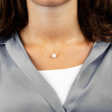 Cultured  Pearl & Trinity Diamond Pendant