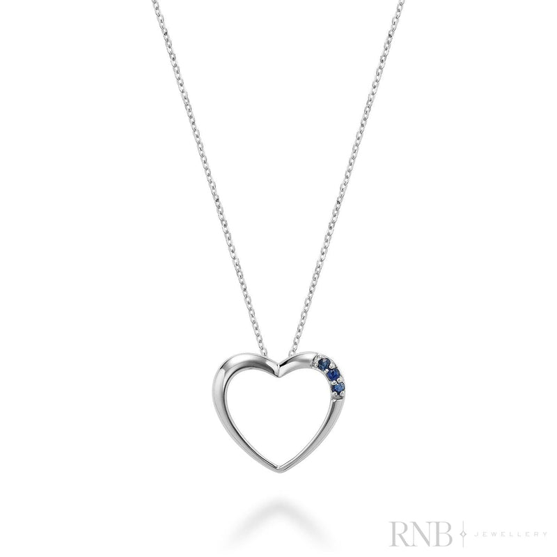 Heart Trinity Precious Stone Pendant-RNB Jewellery