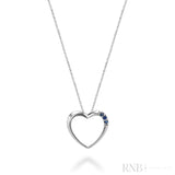 Heart Trinity Precious Stone Pendant-RNB Jewellery