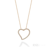 Asymmetrical Diamond Heart Pendant