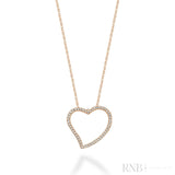 Asymmetrical Diamond Heart Pendant-RNB Jewellery