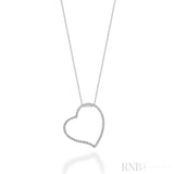 Asymmetrical Diamond Heart Pendant-RNB Jewellery