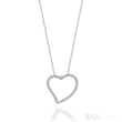 Asymmetrical Diamond Heart Pendant