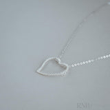 Asymmetrical Diamond Heart Pendant-RNB Jewellery