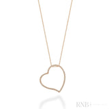 Asymmetrical Diamond Heart Pendant-RNB Jewellery