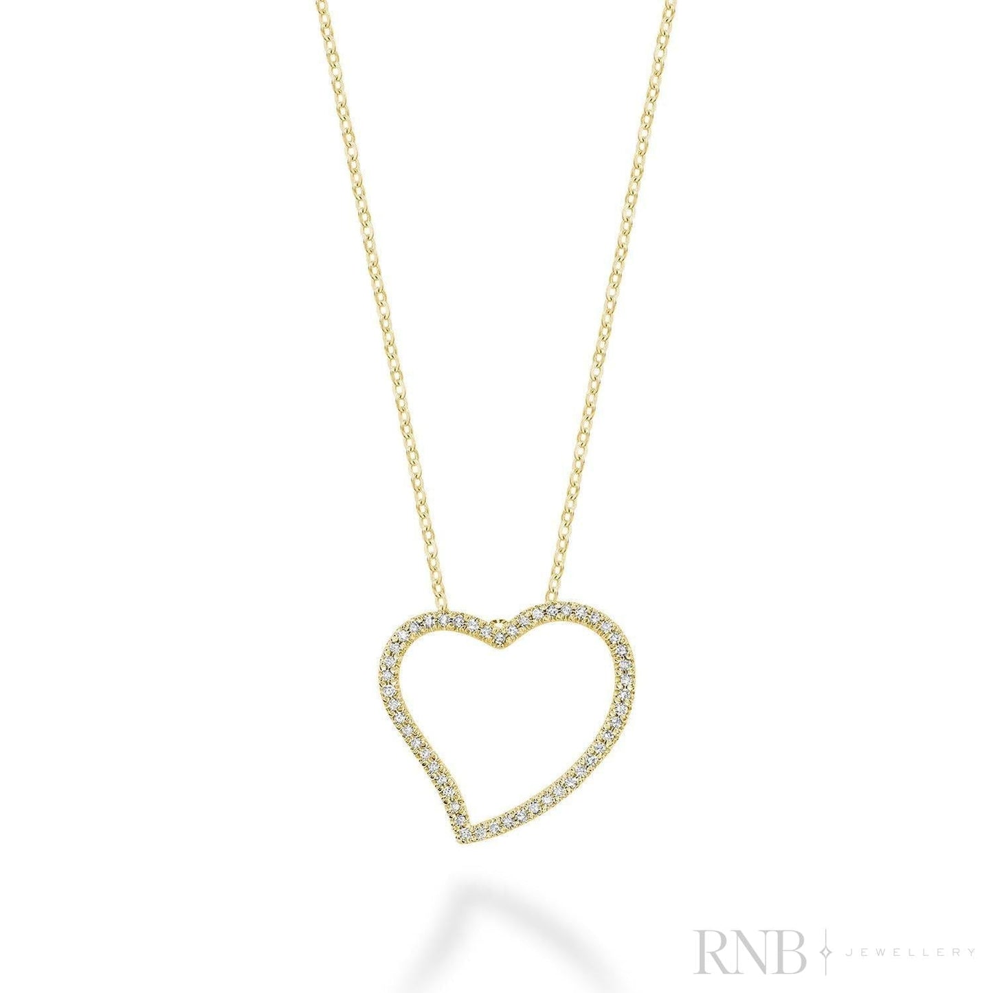Asymmetrical Diamond Heart Pendant