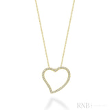 Asymmetrical Diamond Heart Pendant