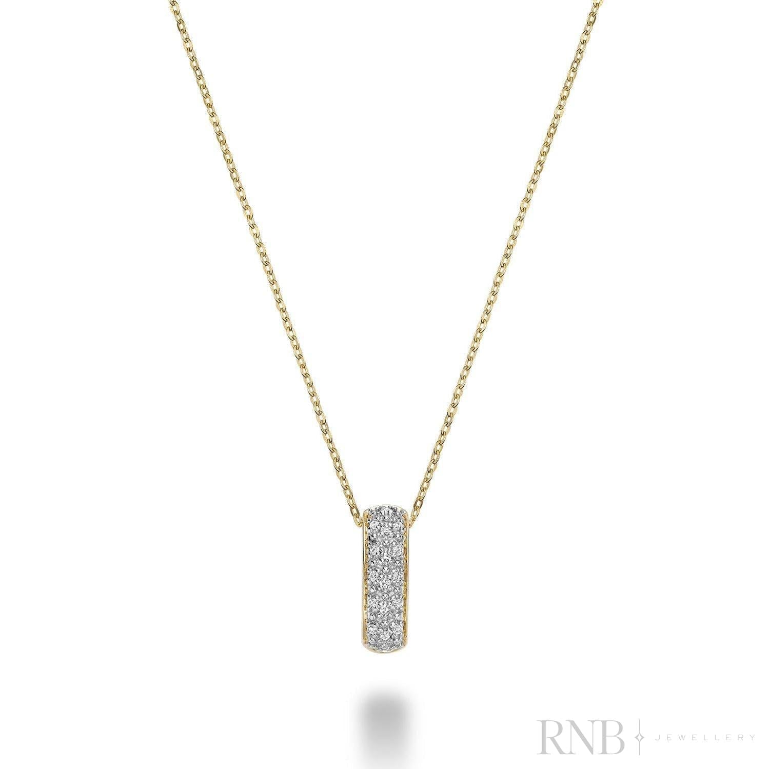 Pave Bar Diamond Pendant