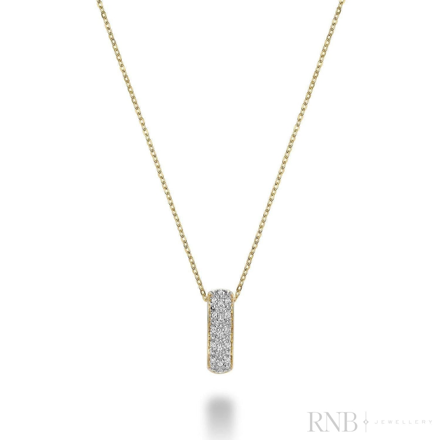 Pave Bar Diamond Pendant